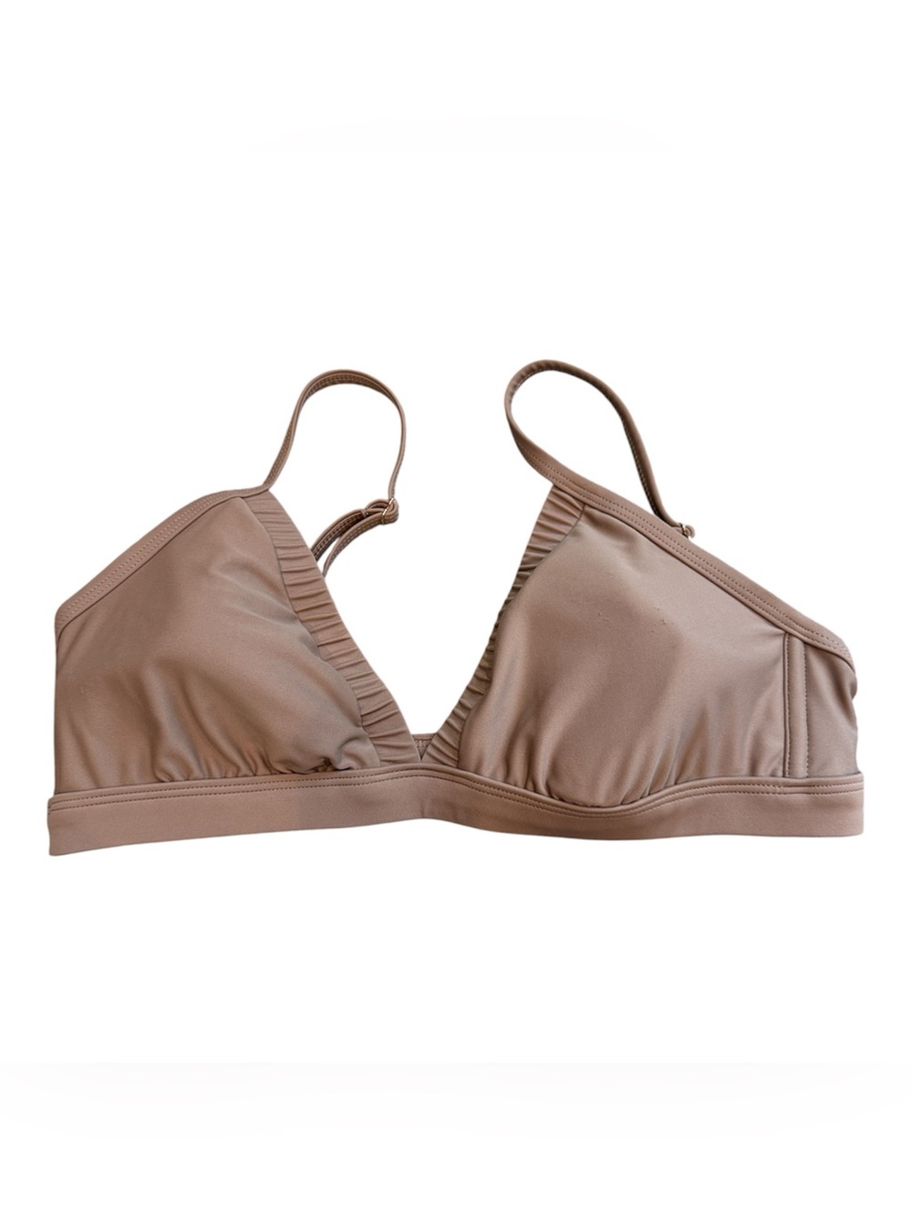 Kona Sol | Taupe Triangle Bikini Bralette Top